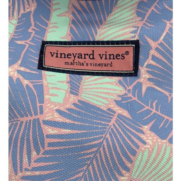 Vineyard Vines Martha's Vineyard Island Palm Tree Print Hibiscus Tote Bag NEW - Picture 5 of 10